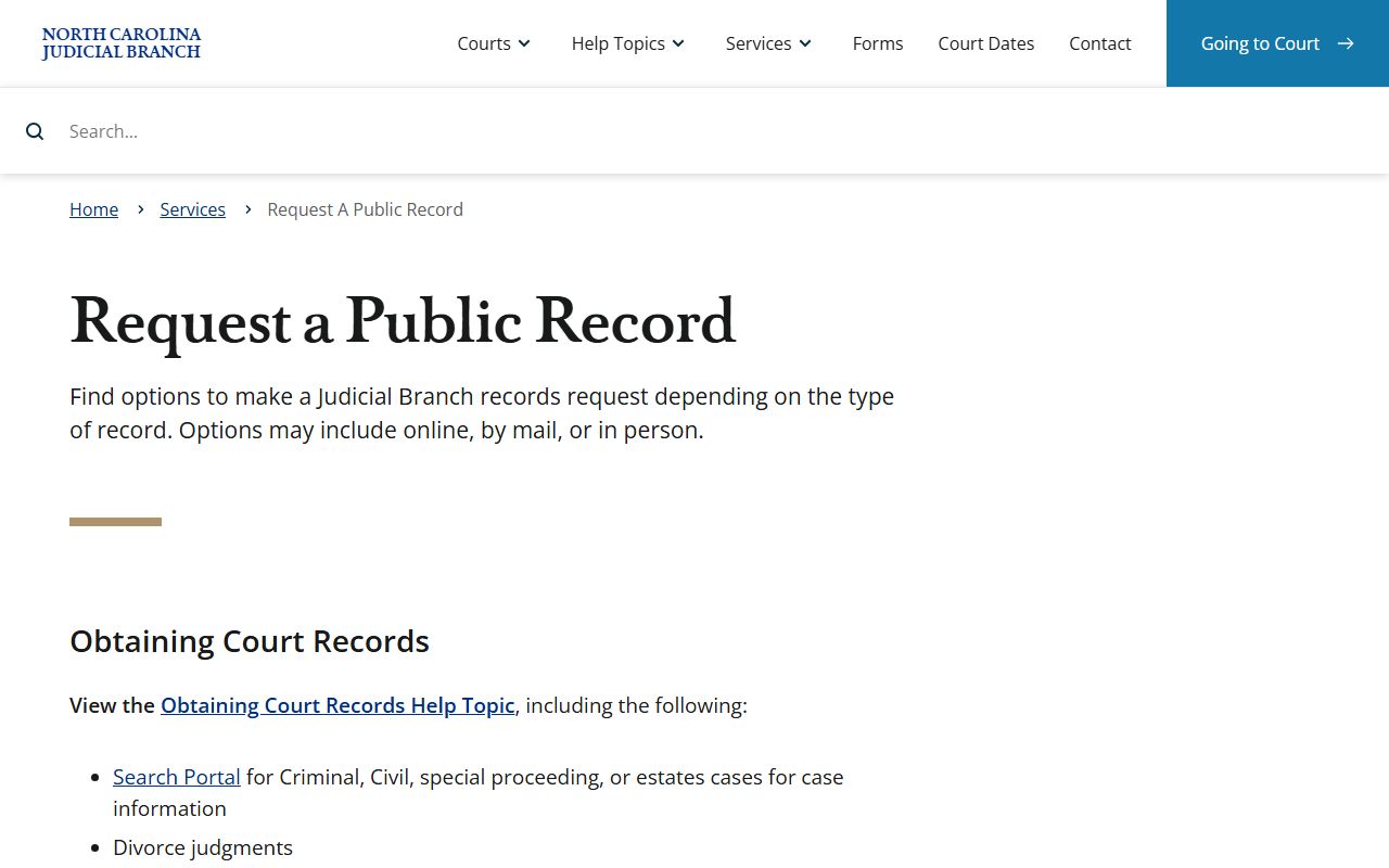 Montgomery County court records public record request service